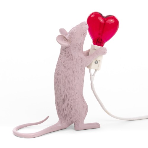 Lampe Mouse Sitting Coeur